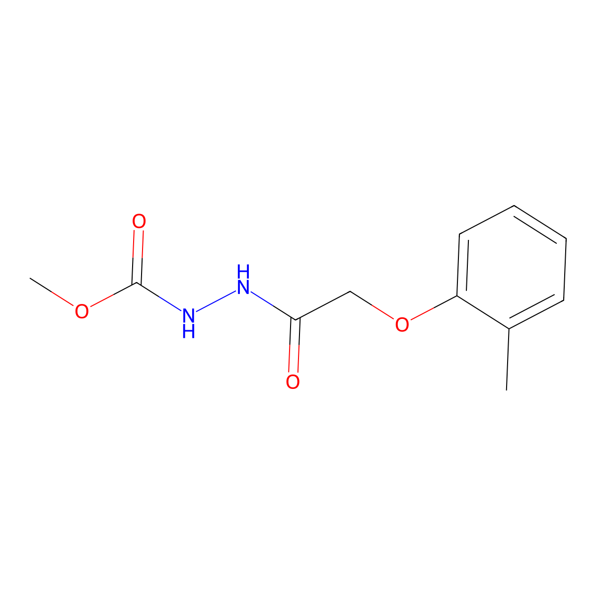 Methyl 2-[(2-methylphenoxy)acetyl]hydrazinecarboxylate molecular structure, CAS 356102-90-4