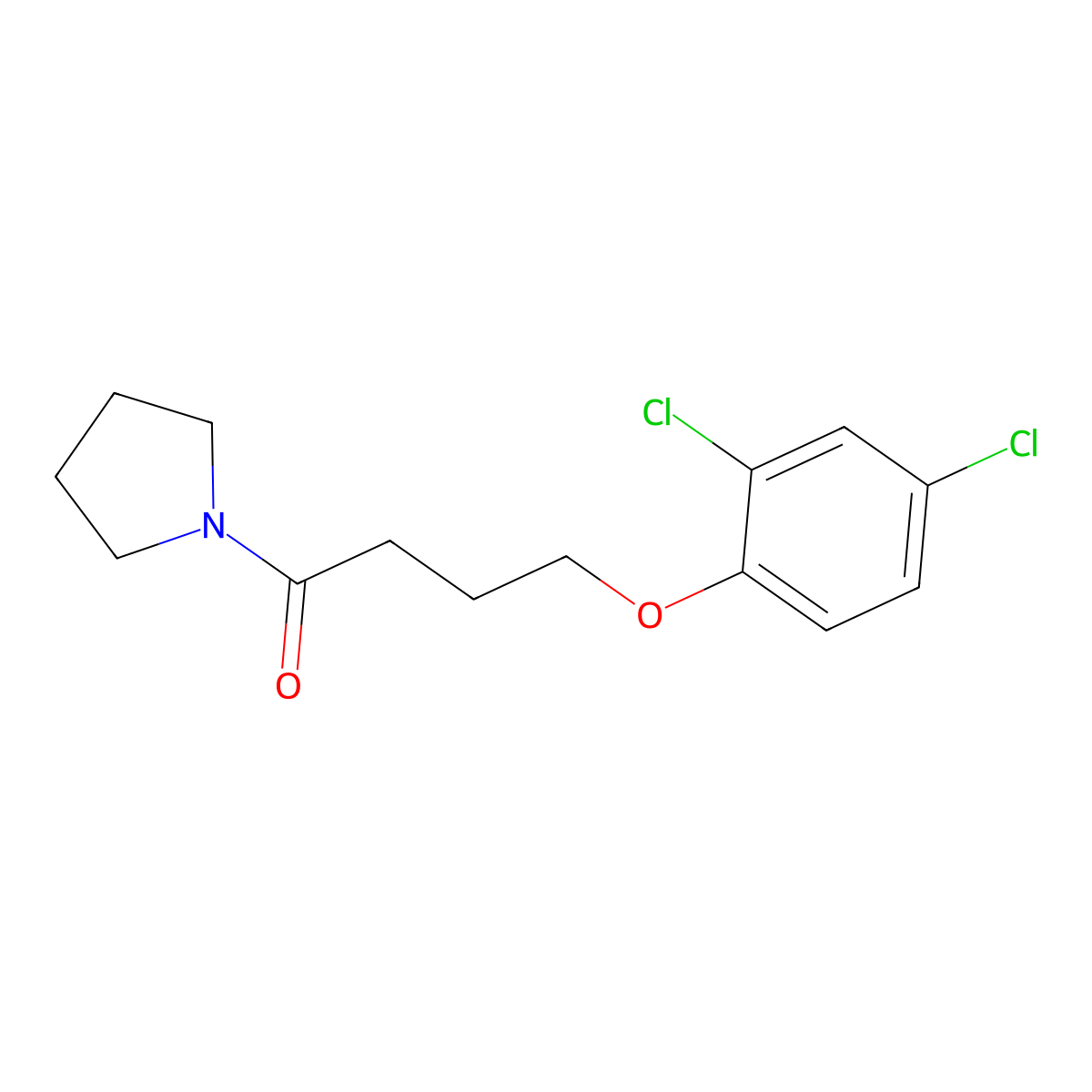 4-(2,4-Dichlorophenoxy)-1-pyrrolidin-1-ylbutan-1-one molecular structure, CAS 356103-42-9