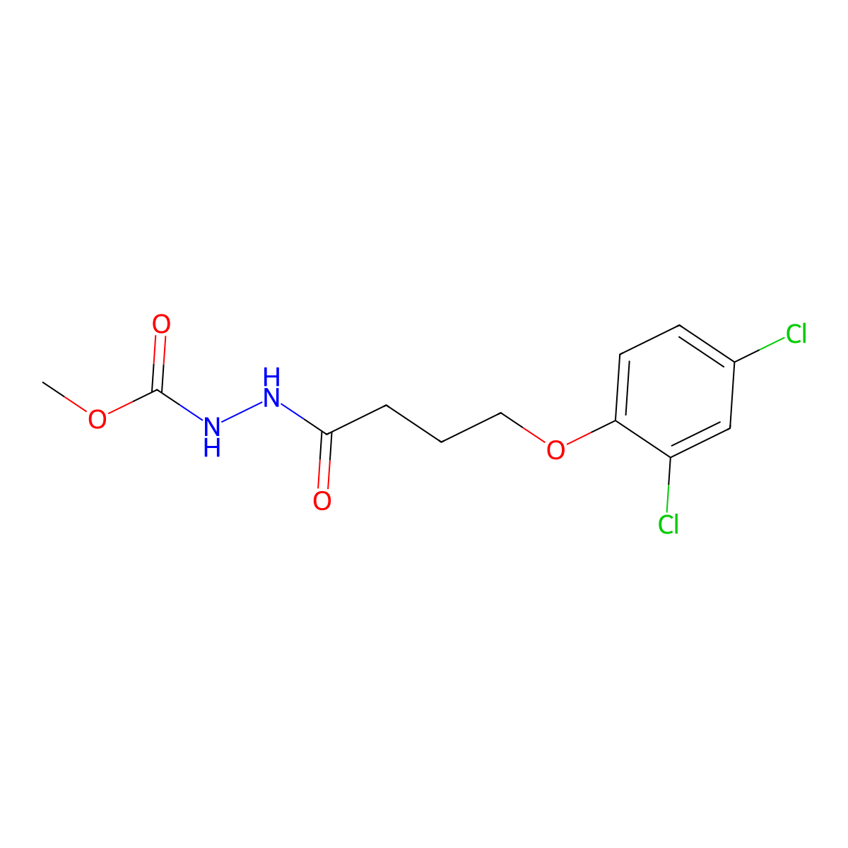 Methyl 2-[4-(2,4-dichlorophenoxy)butanoyl]hydrazinecarboxylate molecular structure, CAS 356103-94-1