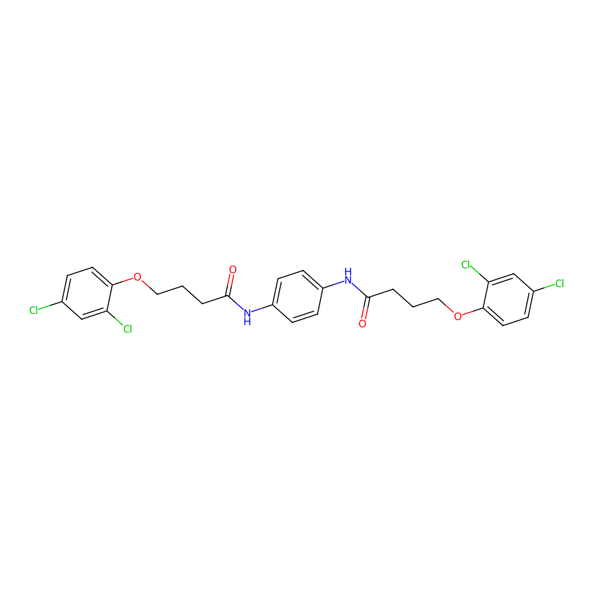 N,N'-(1,4-phenylene)bis(4-(2,4-dichlorophenoxy)butanamide) molecular structure, CAS 356104-27-3