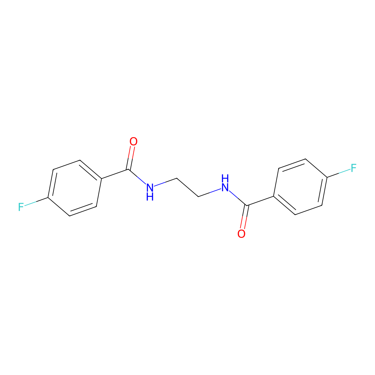 4-fluoro-N-{2-[(4-fluorobenzoyl)amino]ethyl}benzamide molecular structure, CAS 356104-46-6