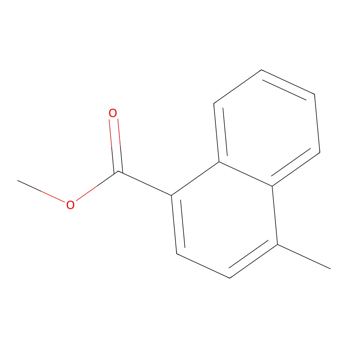 Methyl 4-methylnaphthalene-1-carboxylate molecular structure, CAS 35615-98-6