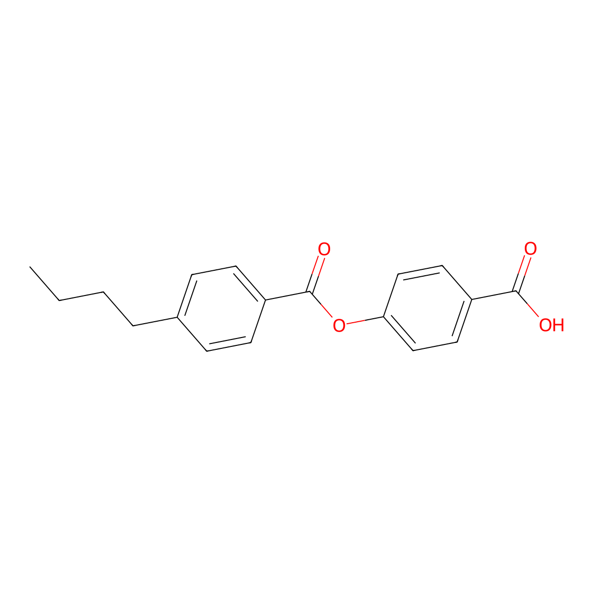 4-(4-Butylphenylcarbonyloxy)benzoic acid molecular structure, CAS 35620-05-4