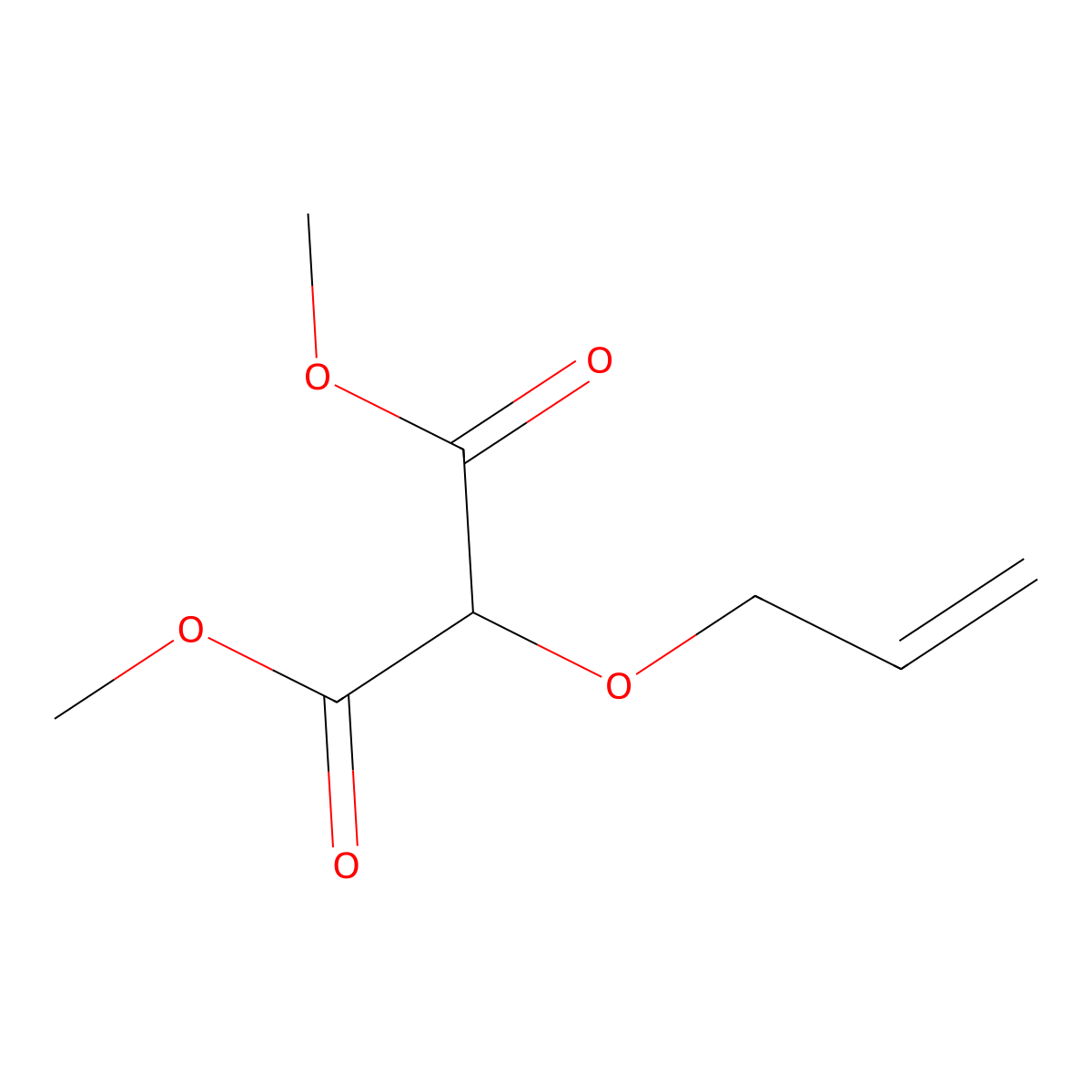 1,3-Dimethyl 2-(prop-2-en-1-yloxy)propanedioate molecular structure, CAS 35621-67-1