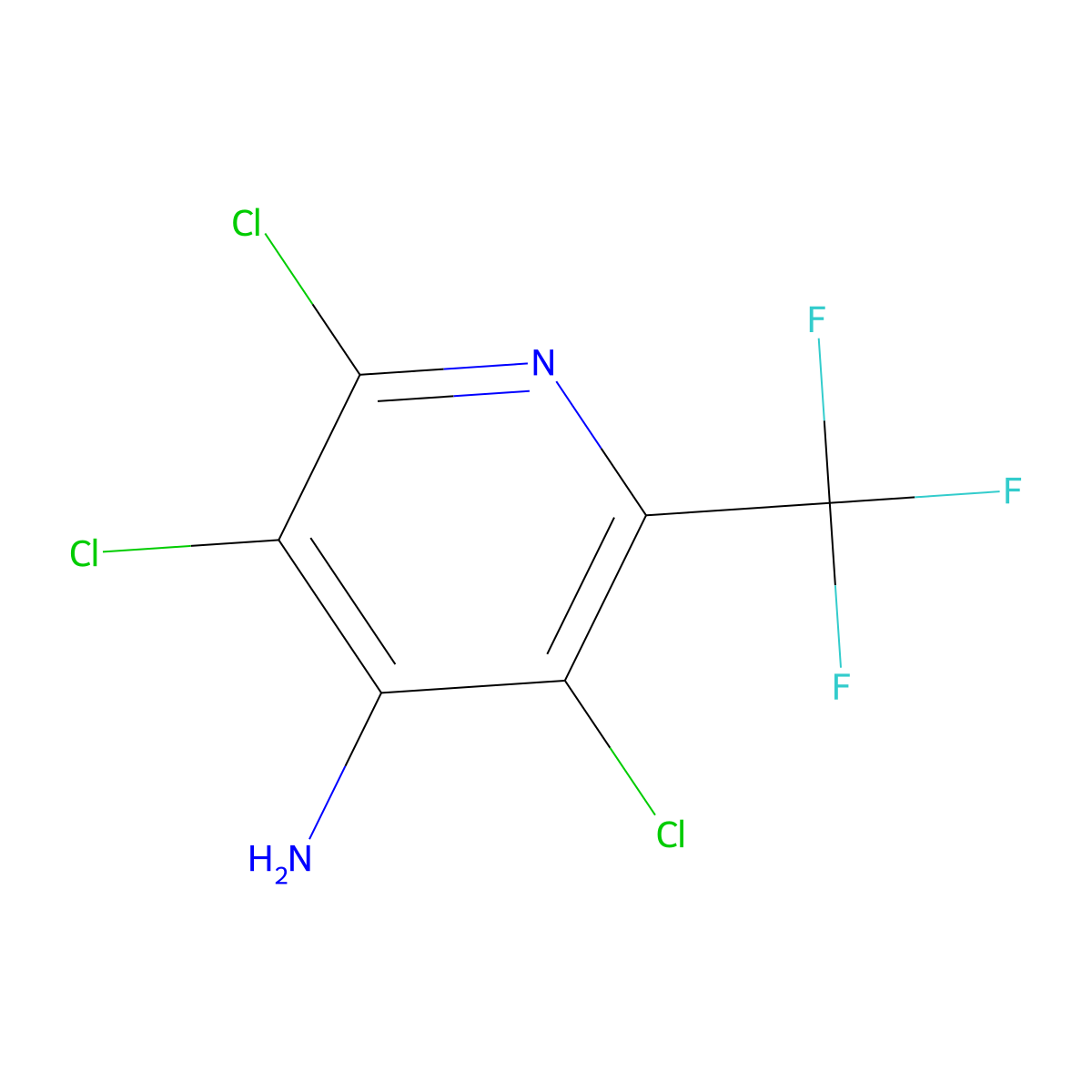 2,3,5-Trichloro-6-(trifluoromethyl)pyridin-4-amine molecular structure, CAS 35623-03-1
