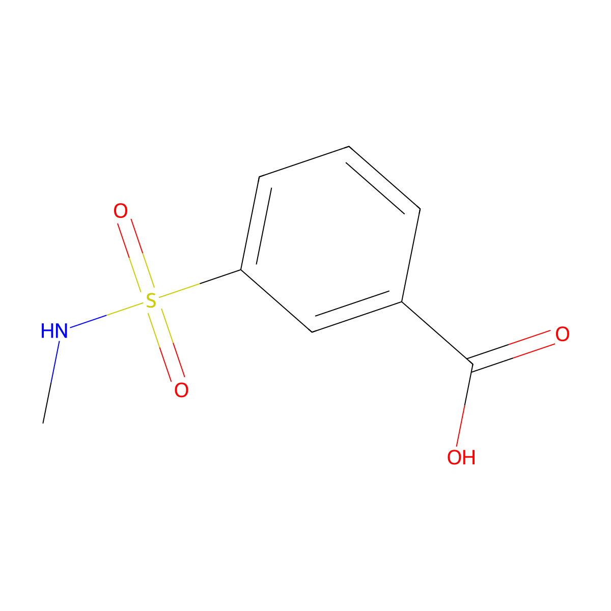 3-(Methylsulfamoyl)benzoic acid molecular structure, CAS 35623-11-1