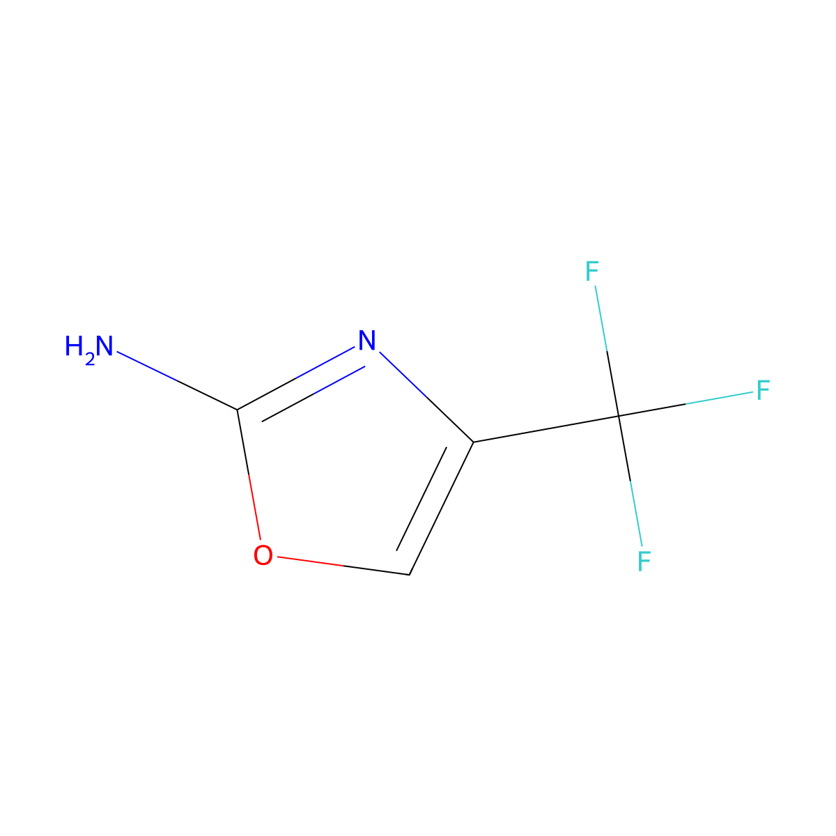 2-Amino-4-(trifluoromethyl)oxazole molecular structure, CAS 35629-71-1