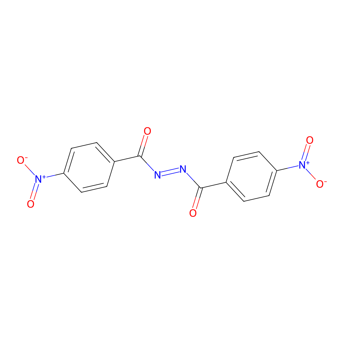 Bis(4-nitrobenzoyl)-diazene molecular structure, CAS 35630-50-3