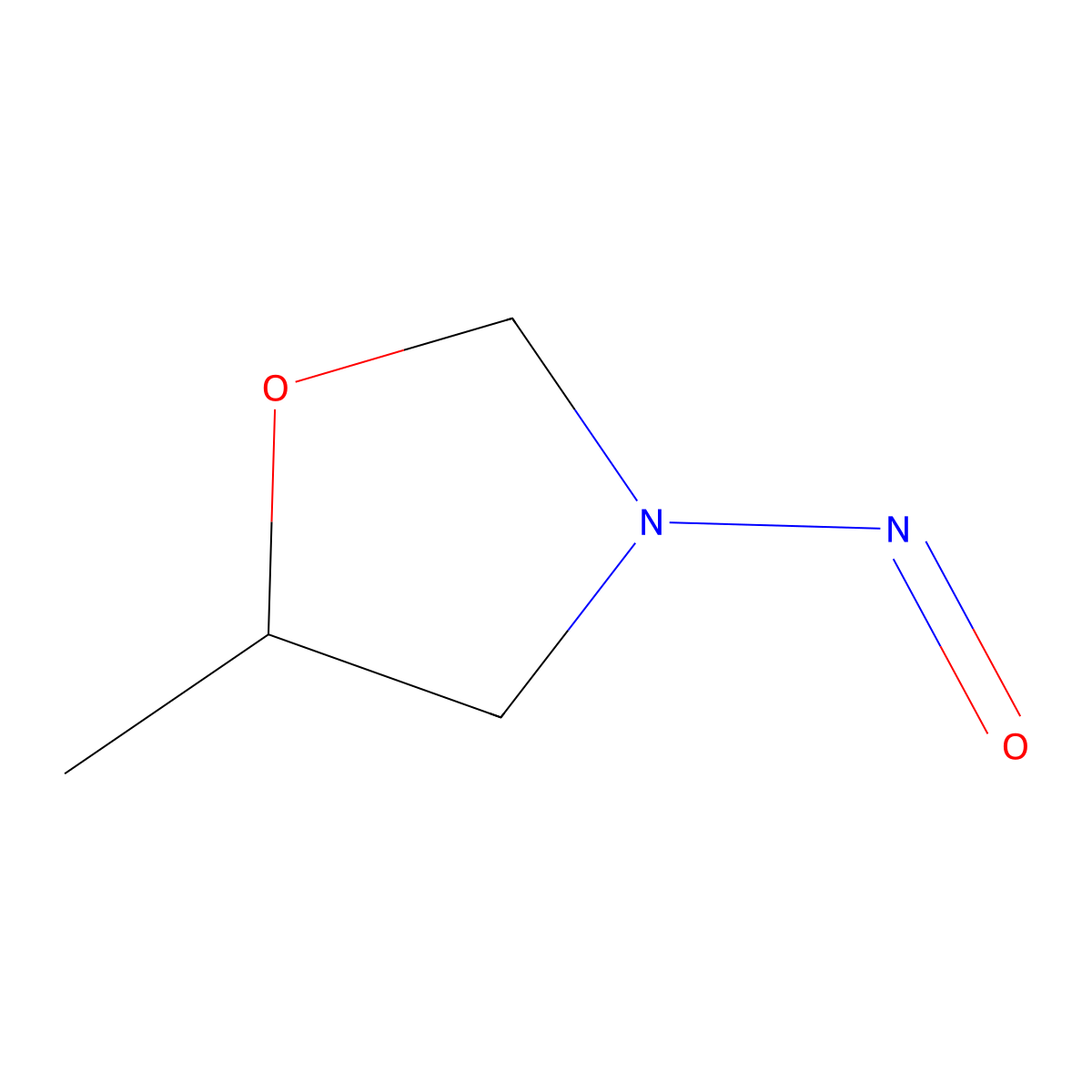 N-nitroso-5-methyl-1,3-oxazolidine molecular structure, CAS 35631-27-7