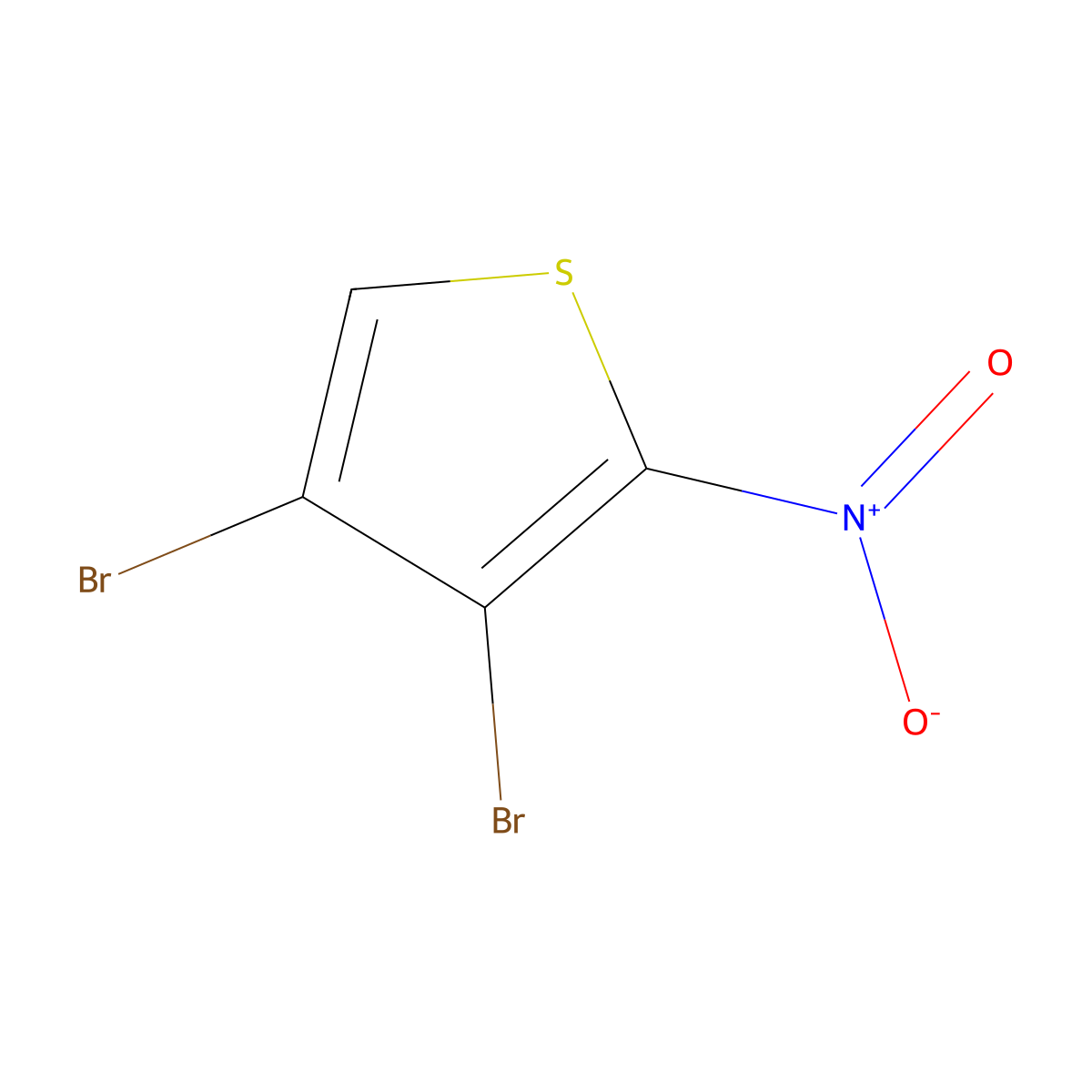 3,4-Dibromo-2-nitrothiophene molecular structure, CAS 35633-91-1