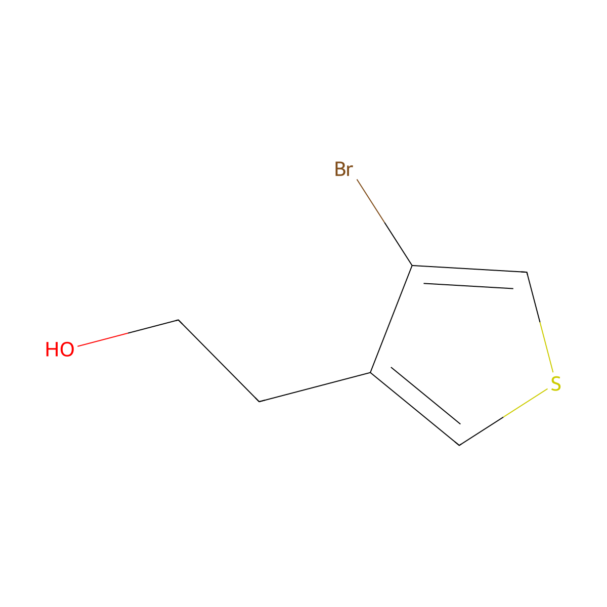 2-(4-Bromothiophen-3-yl)ethan-1-ol molecular structure, CAS 35634-03-8
