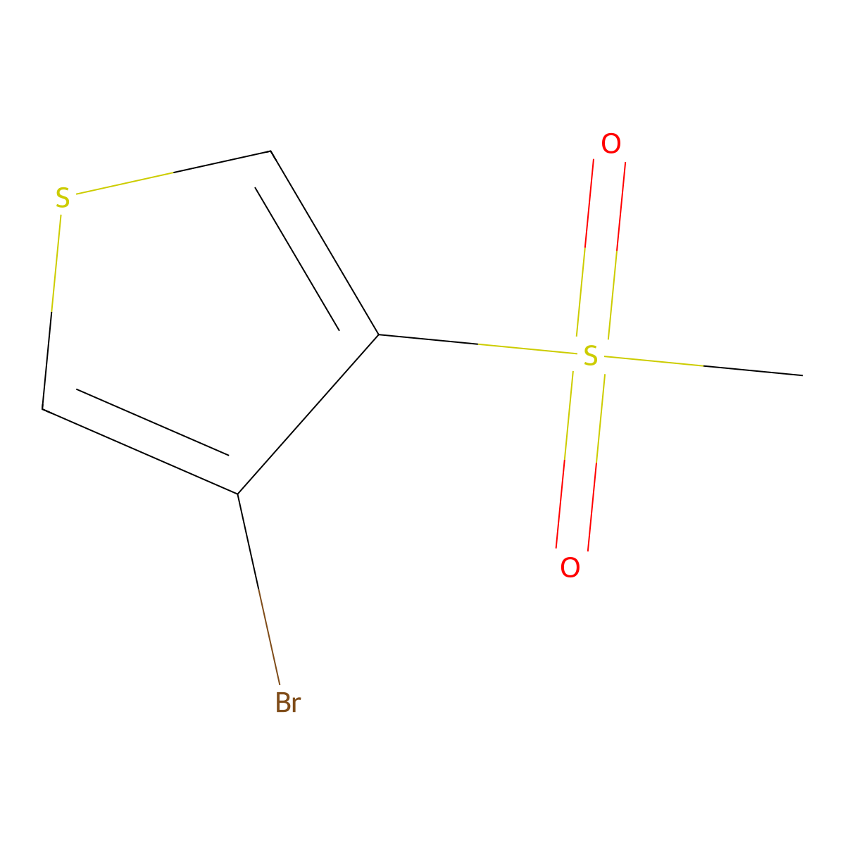 3-Bromo-4-methanesulfonylthiophene molecular structure, CAS 35634-04-9