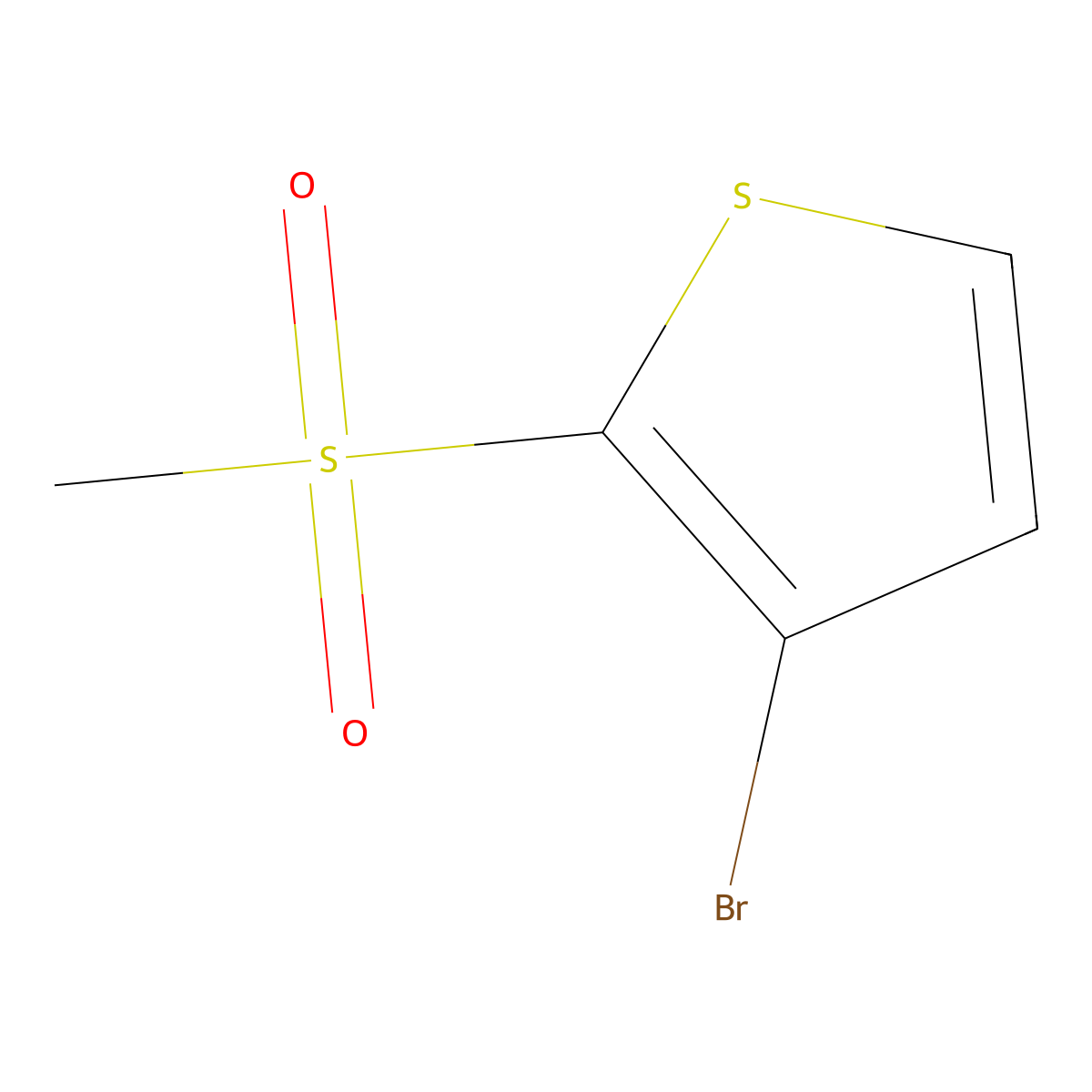 3-Bromo-2-methanesulfonylthiophene molecular structure, CAS 35634-06-1