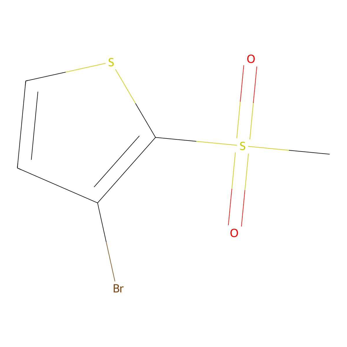 3-Bromo-2-methanesulfonylthiophene molecular structure, CAS 35634-06-1