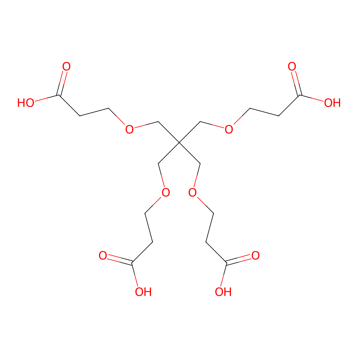Tetraacid molecular structure, CAS 35638-19-8