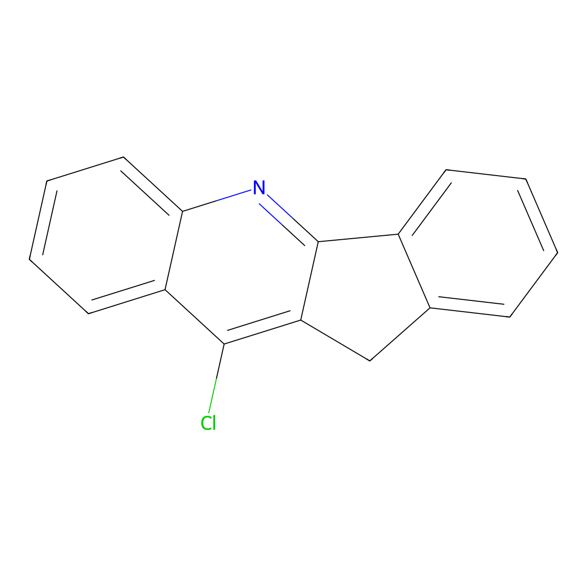 10-Chloro-11H-indeno[1,2-b]quinoline molecular structure, CAS 35639-26-0