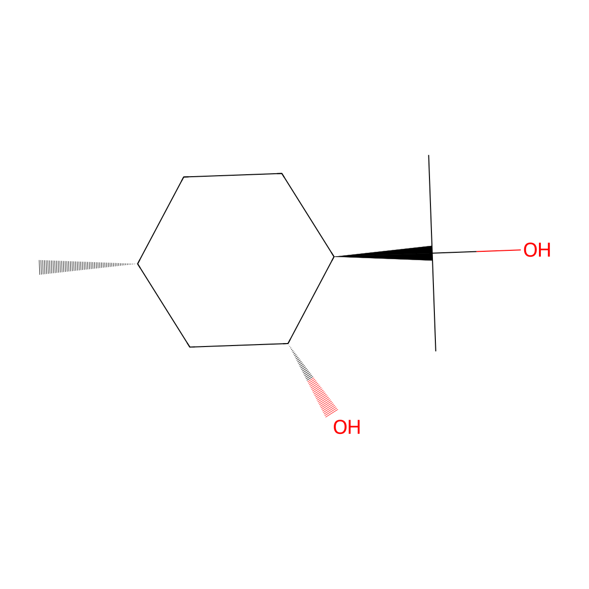 Menthoglycol molecular structure, CAS 3564-98-5