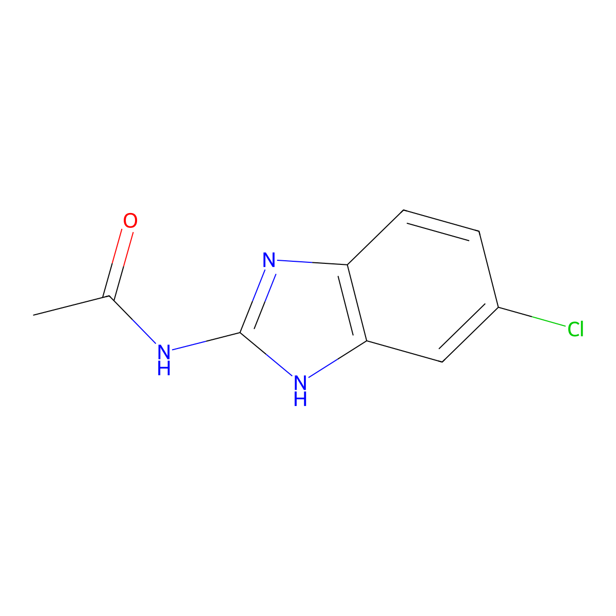 N-(6-Chloro-1H-benzo[D]imidazol-2-YL)acetamide molecular structure, CAS 35642-74-1