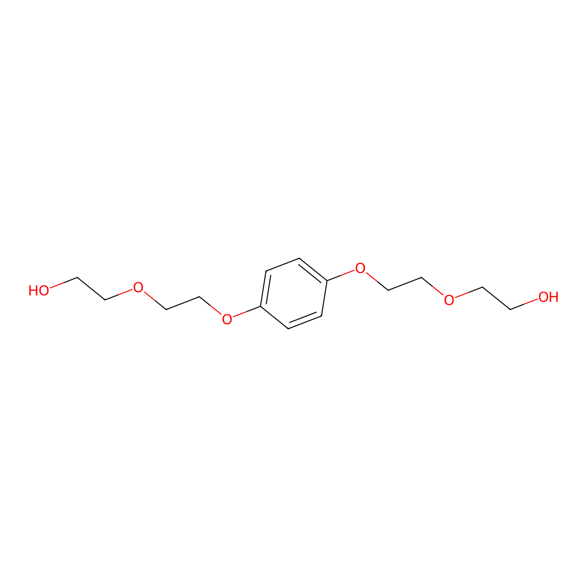 2-[2-[4-[2-(2-Hydroxyethoxy)ethoxy]phenoxy]ethoxy]ethanol molecular structure, CAS 35648-87-4