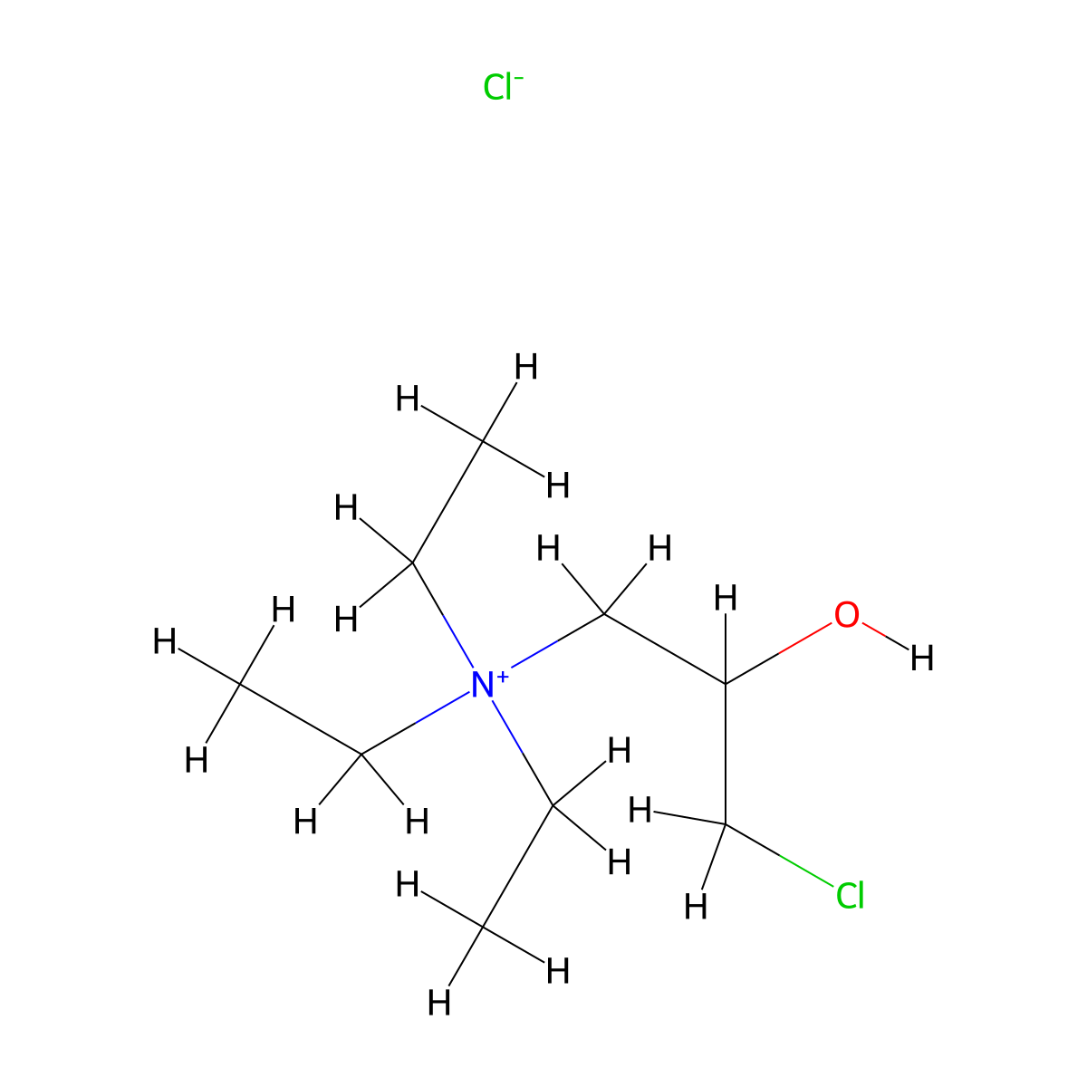 (3-Chloro-2-hydroxypropyl)triethylammonium chloride molecular structure, CAS 35649-00-4