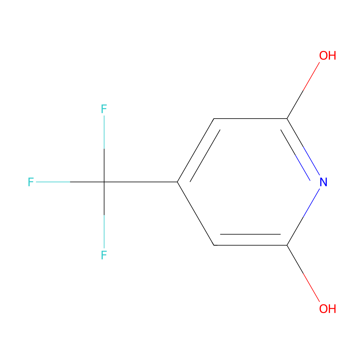 6-Hydroxy-4-(trifluoromethyl)pyridin-2(1H)-one molecular structure, CAS 356518-28-0