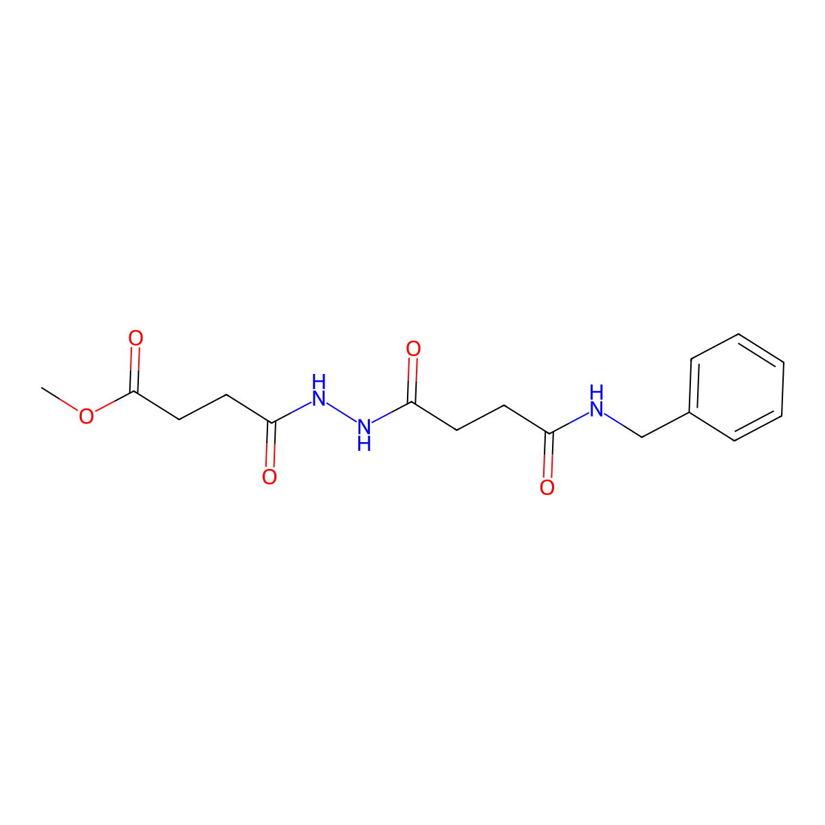 Methyl 4-{2-[4-(benzylamino)-4-oxobutanoyl]hydrazino}-4-oxobutanoate molecular structure, CAS 356524-99-7