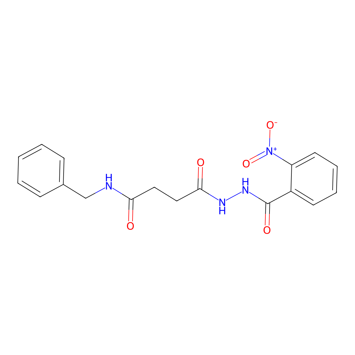 N-benzyl-4-(2-{2-nitrobenzoyl}hydrazino)-4-oxobutanamide molecular structure, CAS 356525-06-9