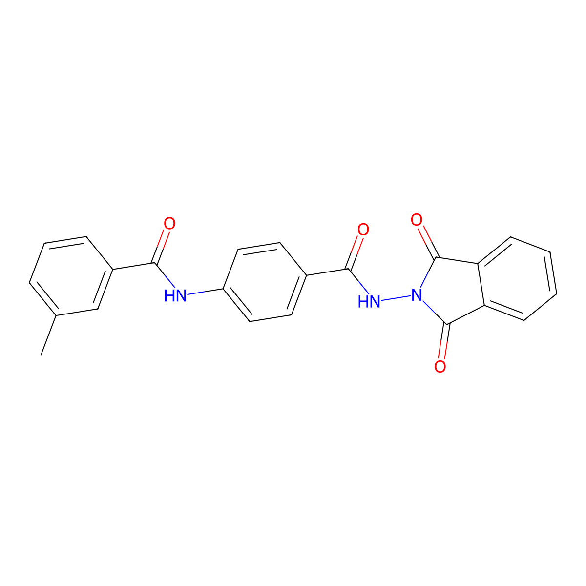 N-(4-{[(1,3-dioxo-1,3-dihydro-2H-isoindol-2-yl)amino]carbonyl}phenyl)-3-methylbenzamide molecular structure, CAS 356525-82-1