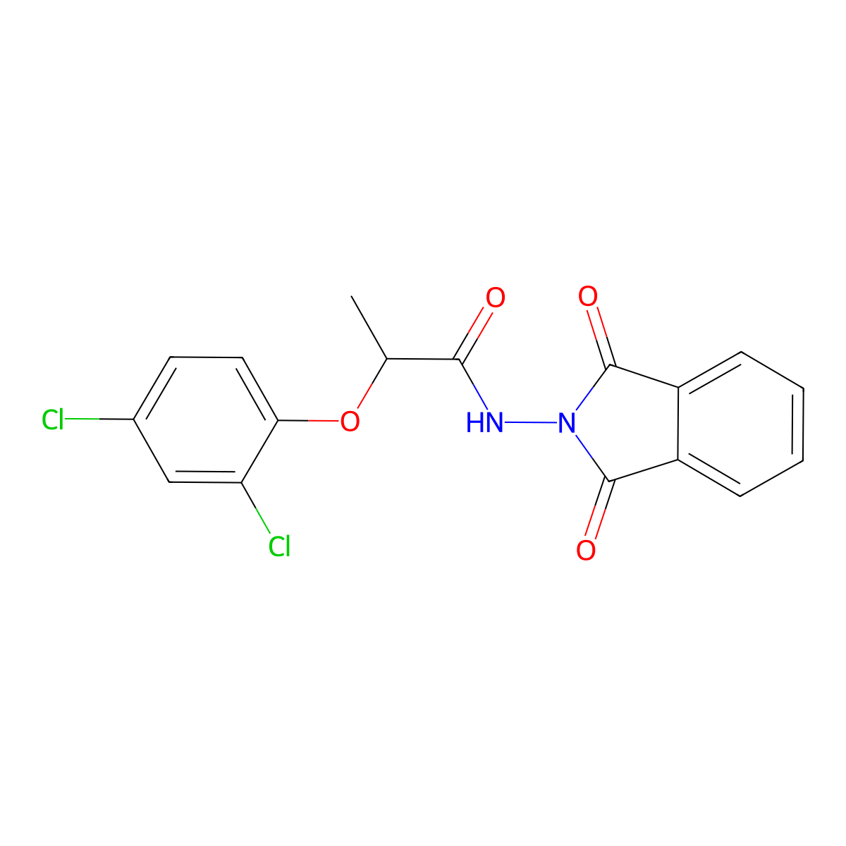2-(2,4-dichlorophenoxy)-N-(1,3-dioxo-1,3-dihydro-2H-isoindol-2-yl)propanamide molecular structure, CAS 356526-24-4