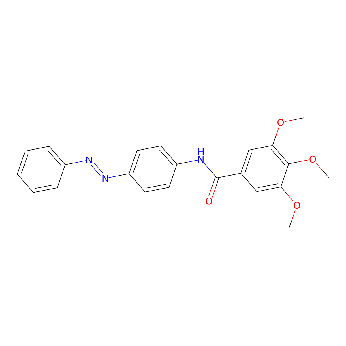 3,4,5-trimethoxy-N-{4-[(E)-phenyldiazenyl]phenyl}benzamide molecular structure, CAS 356529-20-9