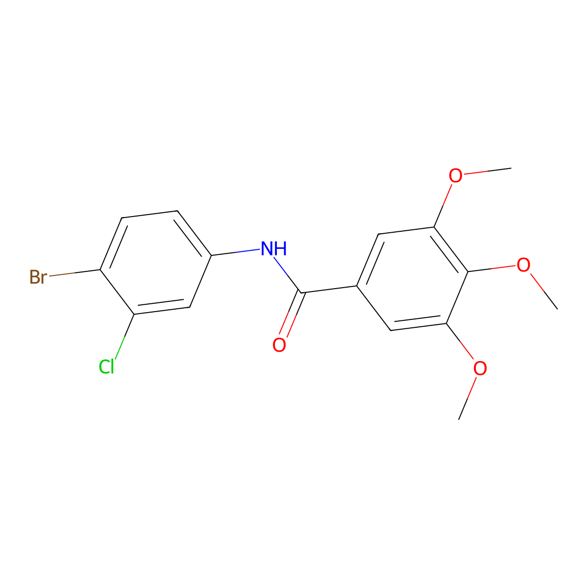 N-(4-bromo-3-chlorophenyl)-3,4,5-trimethoxybenzamide molecular structure, CAS 356529-24-3
