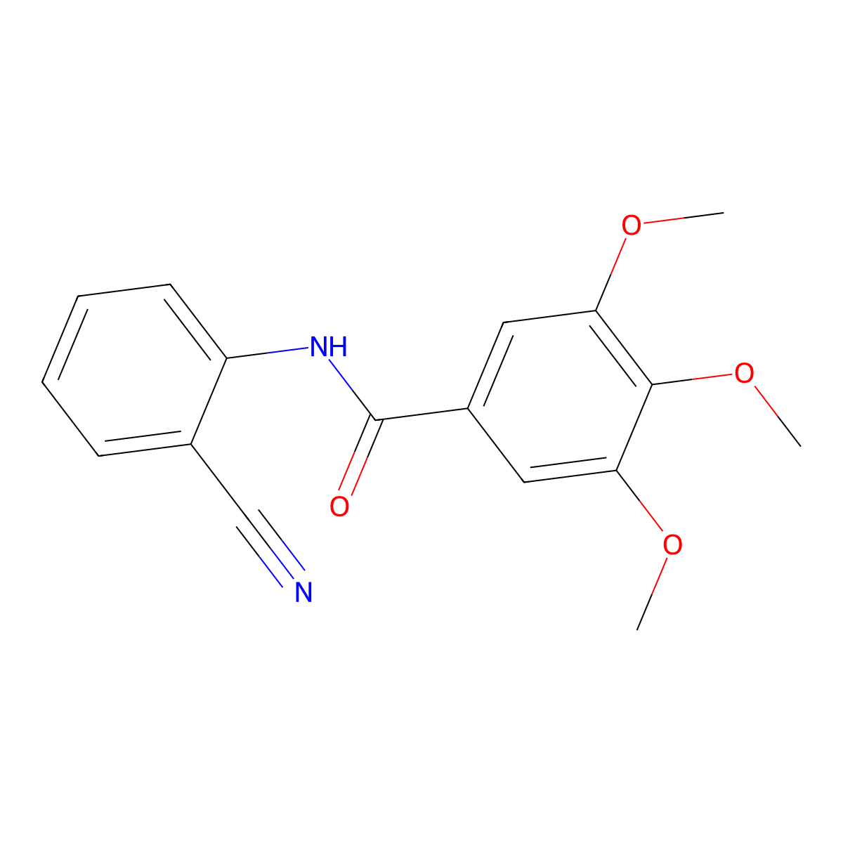 N-(2-cyanophenyl)-3,4,5-trimethoxybenzamide molecular structure, CAS 356529-25-4