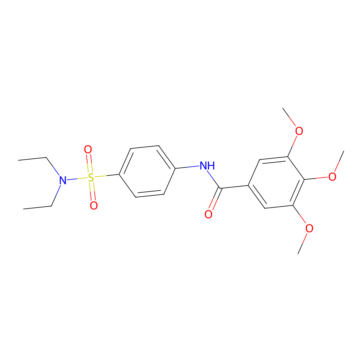 N-[4-(diethylsulfamoyl)phenyl]-3,4,5-trimethoxybenzamide molecular structure, CAS 356529-34-5