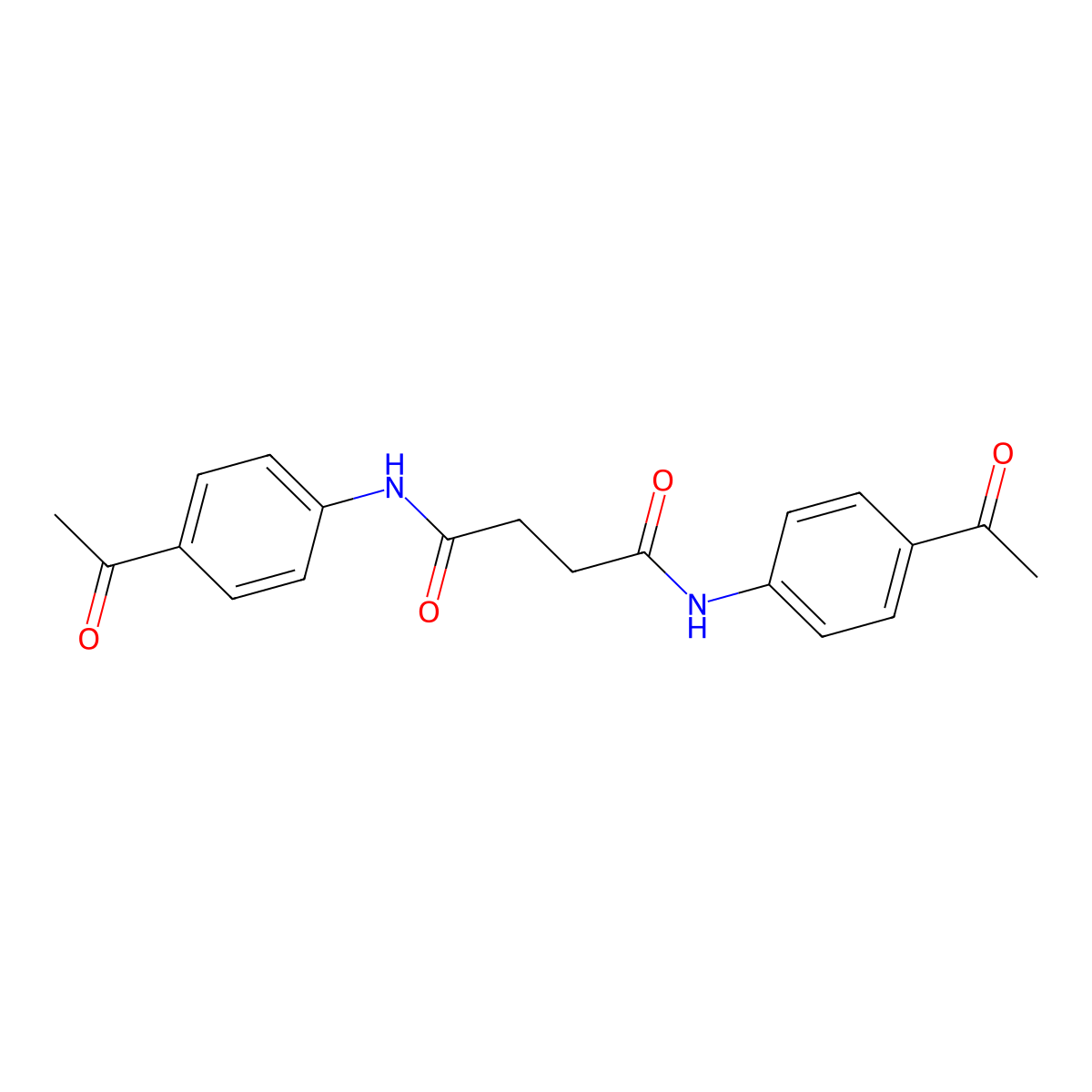 N,N'-bis(4-acetylphenyl)butanediamide molecular structure, CAS 356529-46-9