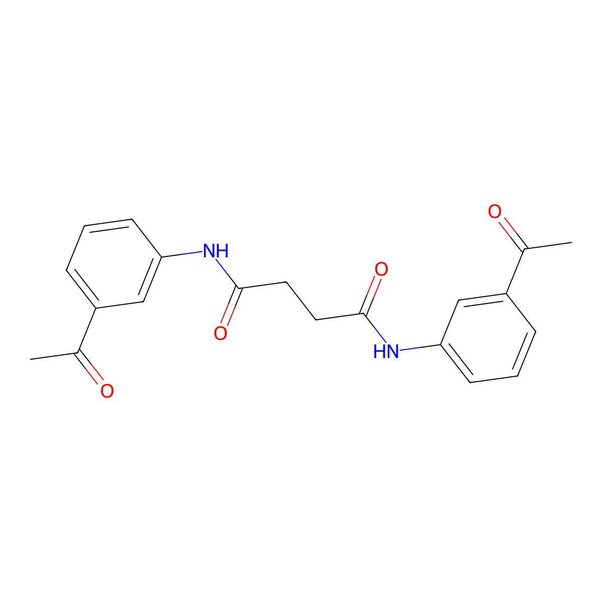 N,N'-bis(3-acetylphenyl)butanediamide molecular structure, CAS 356529-47-0