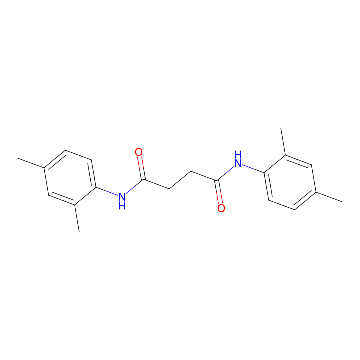N,N'-bis(2,4-dimethylphenyl)butanediamide molecular structure, CAS 356529-53-8