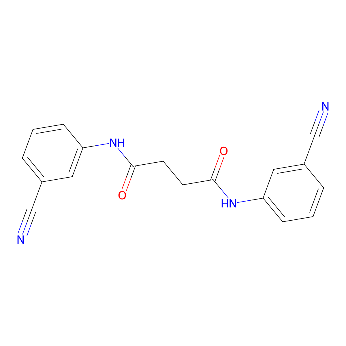 N,N'-bis(3-cyanophenyl)butanediamide molecular structure, CAS 356529-65-2
