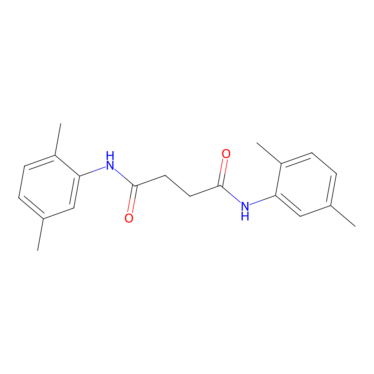 N,N'-bis(2,5-dimethylphenyl)butanediamide molecular structure, CAS 356529-69-6