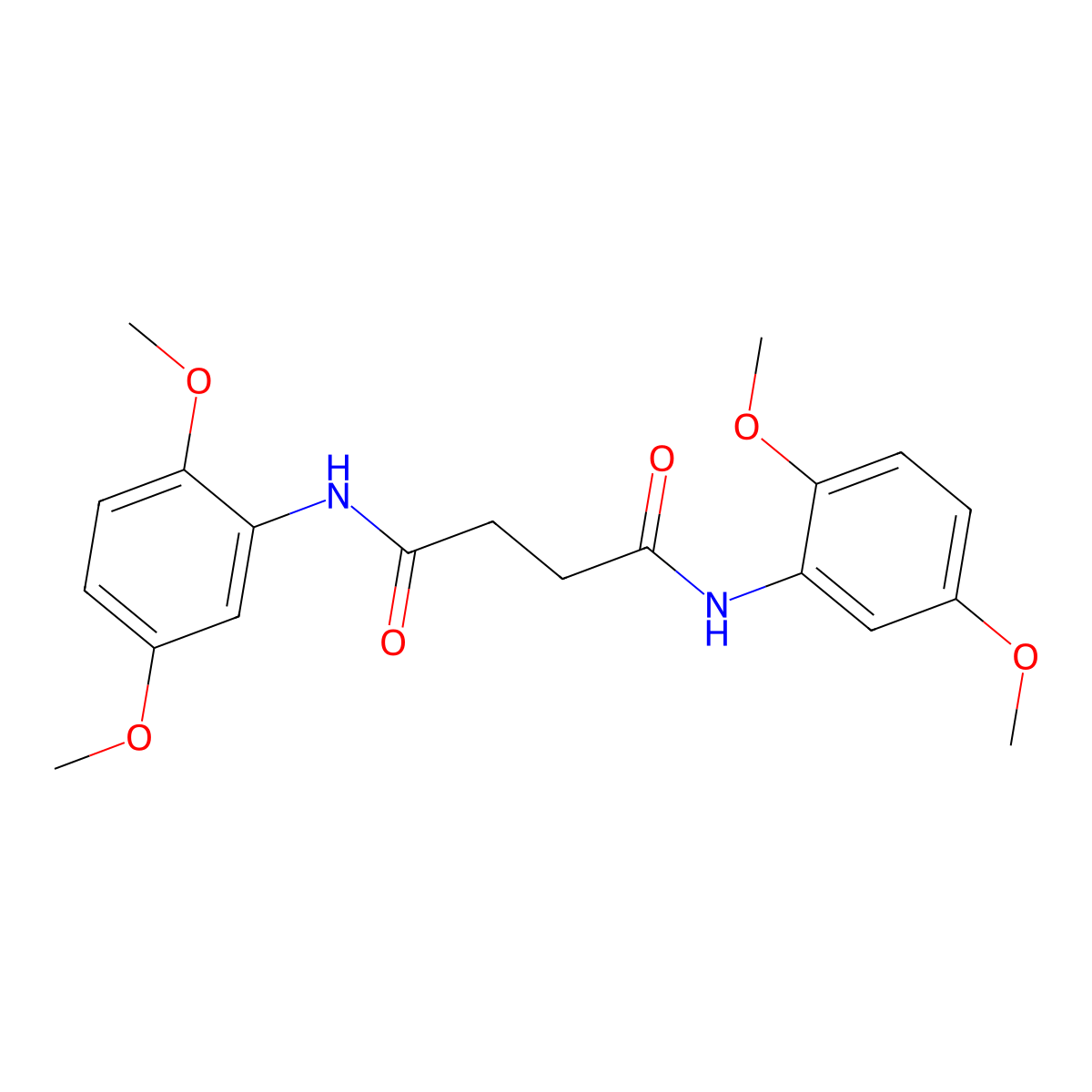 N,N'-bis(2,5-dimethoxyphenyl)butanediamide molecular structure, CAS 356529-75-4