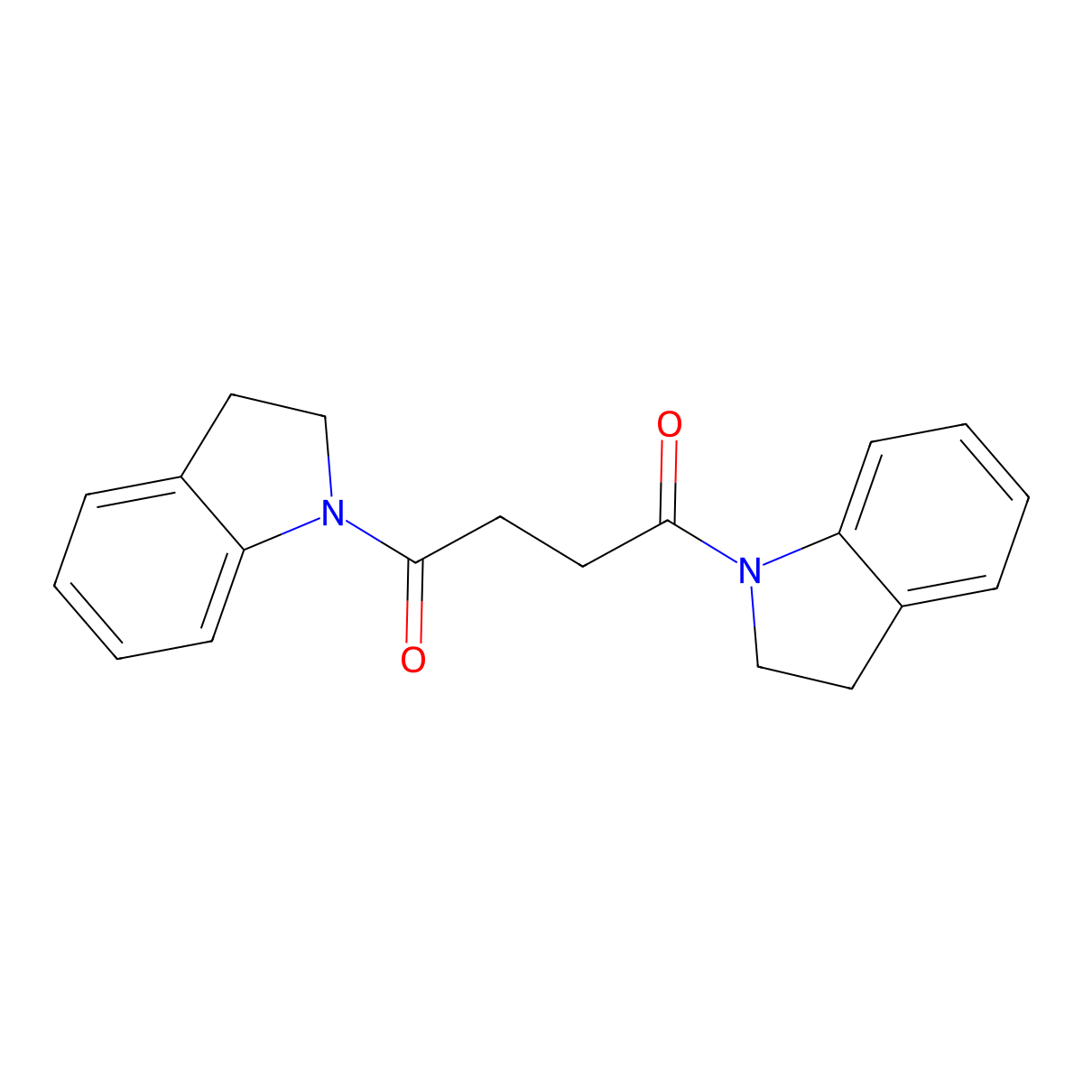 1,4-Bis(2,3-dihydroindol-1-yl)butane-1,4-dione molecular structure, CAS 356529-82-3