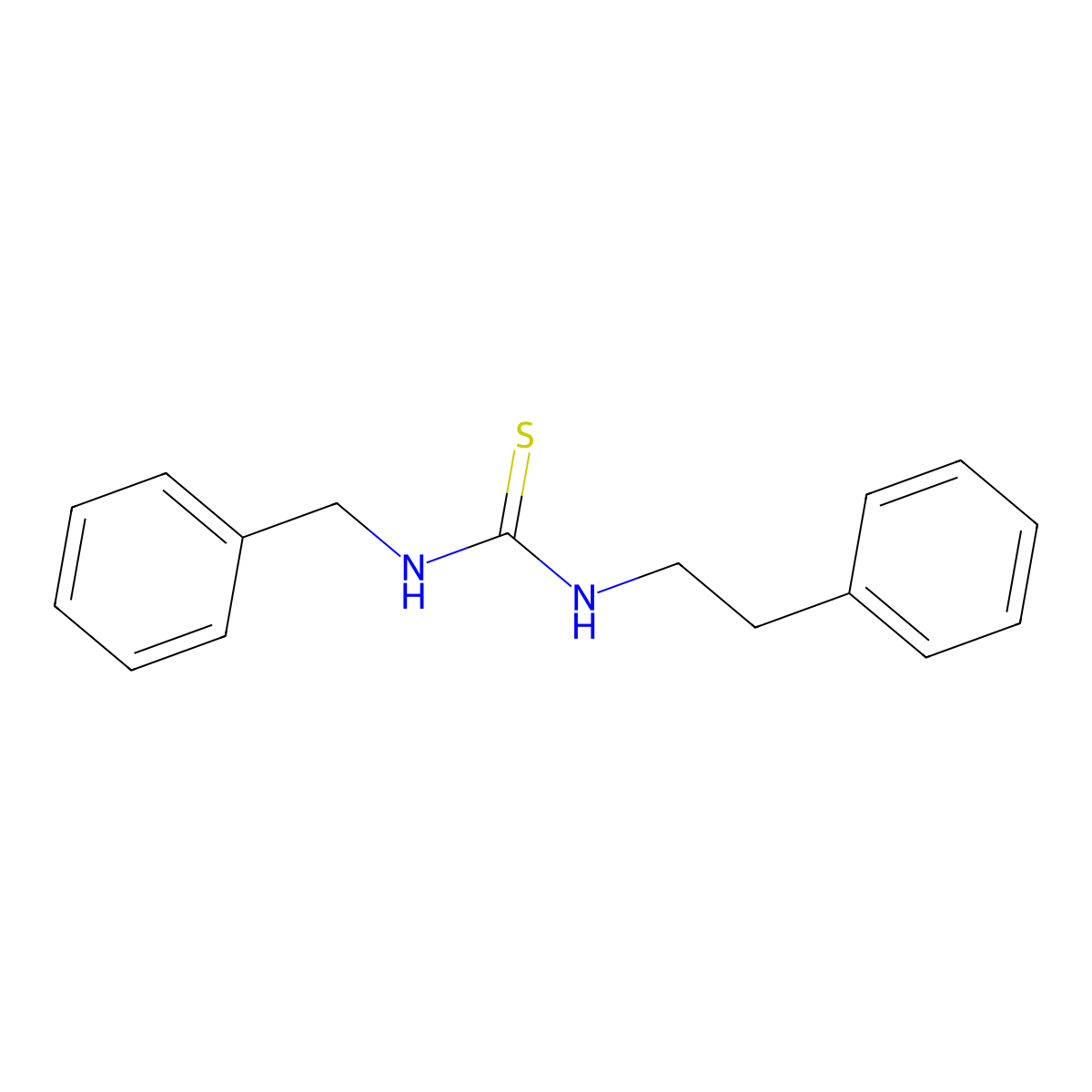 1-Benzyl-3-phenethyl-2-thiourea molecular structure, CAS 35653-54-4