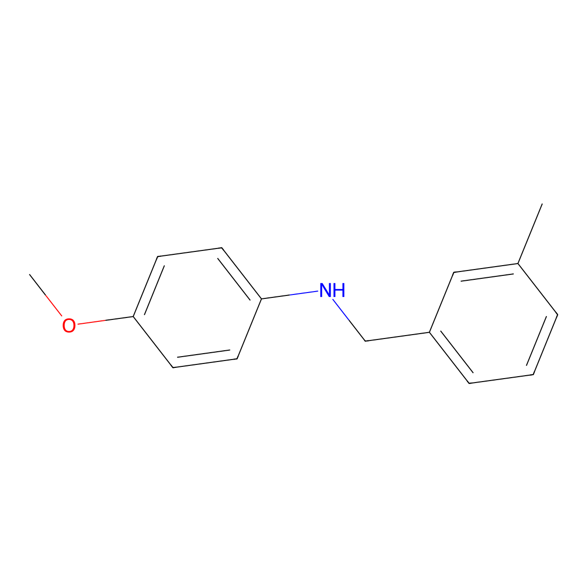 4-Methoxy-N-(3-methylbenzyl)aniline molecular structure, CAS 356530-42-2