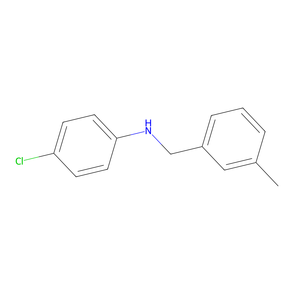 4-chloro-N-[(3-methylphenyl)methyl]aniline molecular structure, CAS 356530-45-5