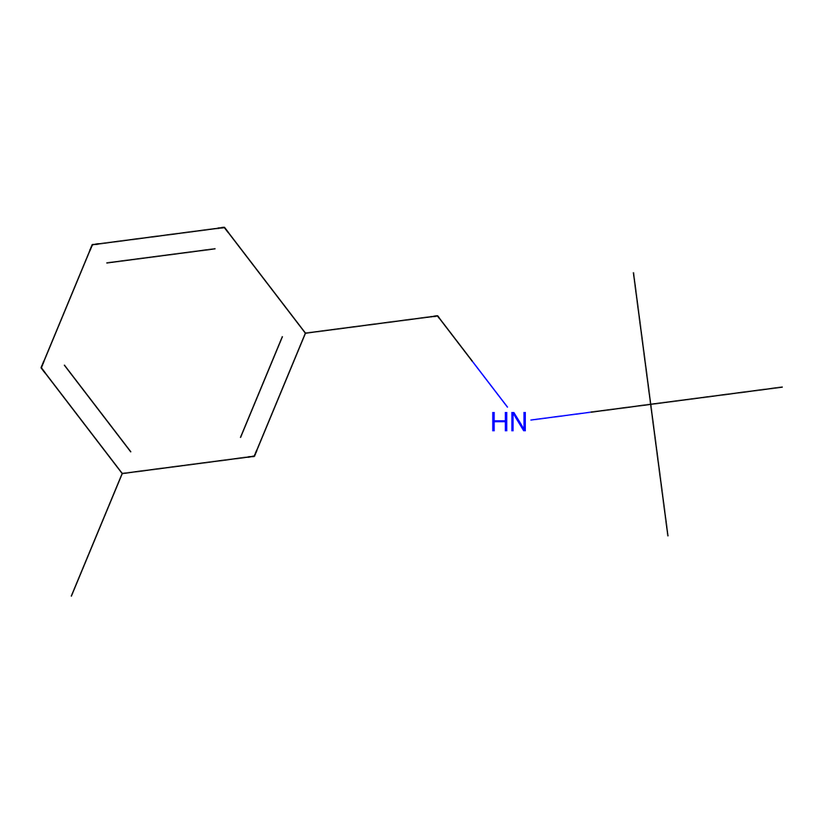 2-Methyl-N-[(3-methylphenyl)methyl]propan-2-amine molecular structure, CAS 356530-61-5