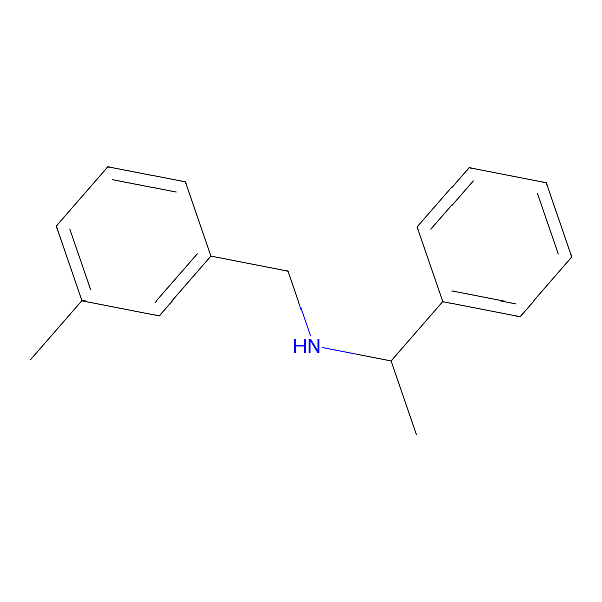(3-Methylbenzyl)(1-phenylethyl)amine molecular structure, CAS 356530-62-6