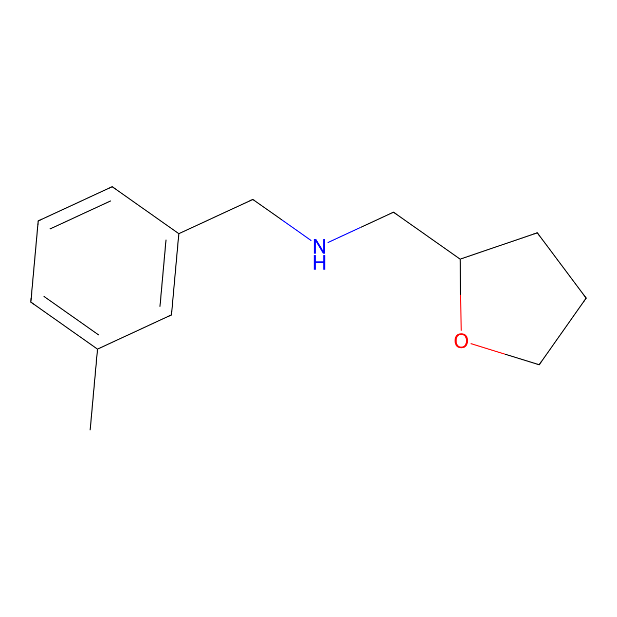 (3-Methyl-benzyl)-(tetrahydro-furan-2-ylmethyl)-amine molecular structure, CAS 356530-65-9