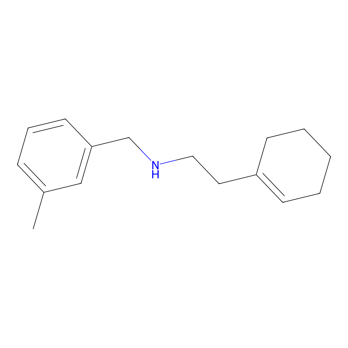 2-(cyclohexen-1-yl)-N-(m-tolylmethyl)ethanamine molecular structure, CAS 356530-66-0