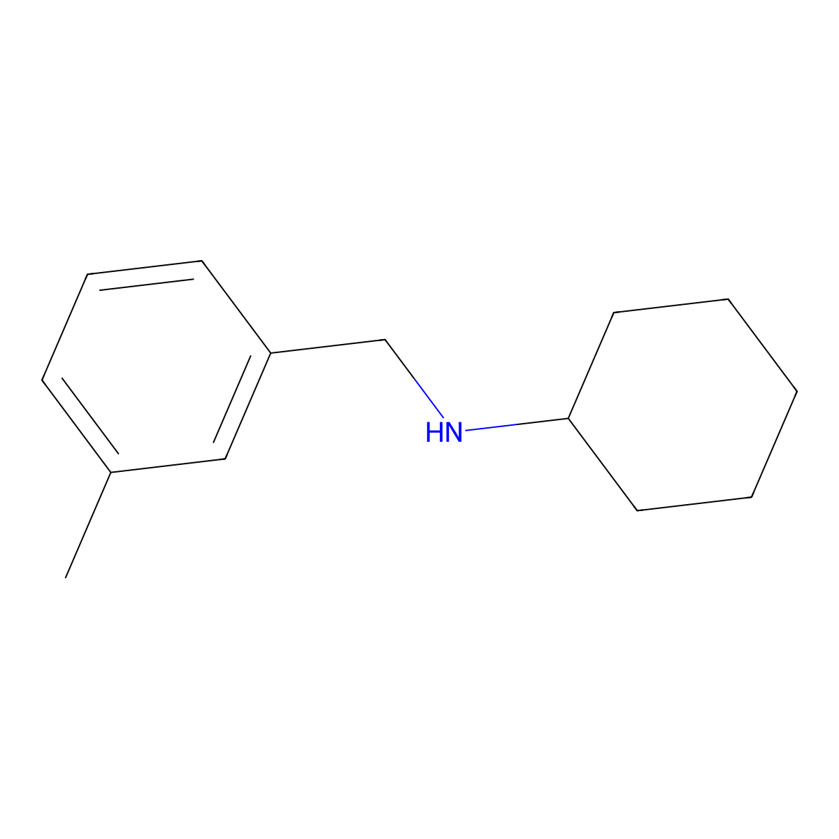 N-(3-methylbenzyl)cyclohexanamine molecular structure, CAS 356530-67-1