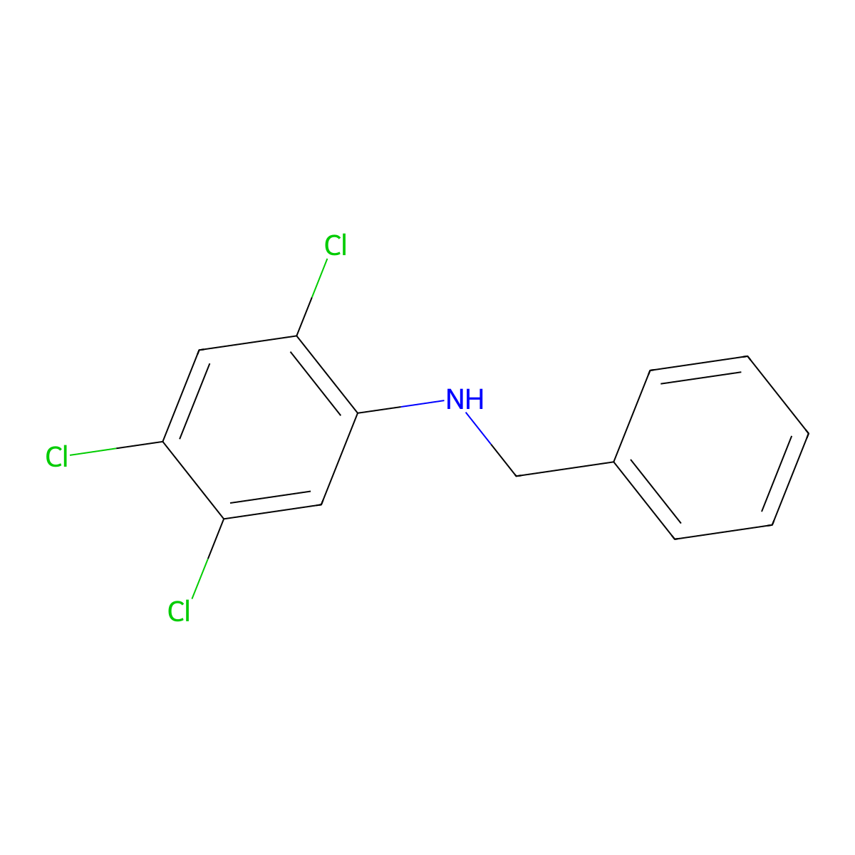 N-Benzyl-2,4,5-trichloroaniline molecular structure, CAS 356530-71-7