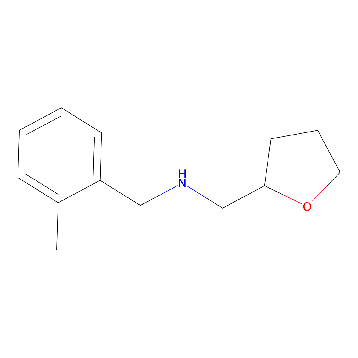 (2-Methyl-benzyl)-(tetrahydro-furan-2-ylmethyl)-amine molecular structure, CAS 356531-12-9